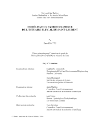 Nous protégeons l'environnement du canada. Pdf Modelisation Hydrodynamique De L Estuaire Fluvial Du Saint Laurent