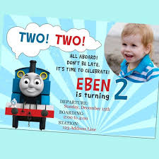 Birthday Thomas The Train Images Thomas The Train Second Birthday Invitation With Photo Printable 5x7 Thomas The Tank 2nd Birthday Invitations Thomas Birthday Train Birthday Invitations