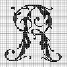 This set of monogram letter patterns is from 1923 star needlework journal magazine, but. Cross Stitch Free Chart Download Alphabet R Leafy Glade Cross Stitch Fonts Cross Stitch Alphabet Patterns Cross Stitch