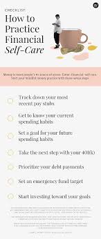 However, making the world all about you isn't. Your Financial Self Care Checklist Ellevest