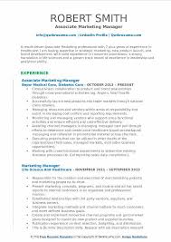 associate marketing manager resume