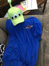 Diy Green Alien From Toy Story Halloween Costume So Easy Toy Story Halloween Costume Toy Story Halloween Disney Costumes Diy