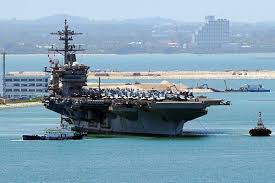 USS Abraham Lincoln aircraft carrier departing Thailand