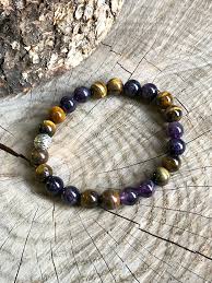 Check spelling or type a new query. Natural Healing Gems Amethyst And Tiger Eye Gemstone Bracelet For Fearlessness Natural Healing Gems