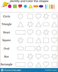 Shape recognition is one of the earliest focuses from parents, alongside colors. Identify And Color The Correct Shape Worksheet Stock Image Preschool Shapes Worksheets Kindergarten Number Line 2nd Grade Pre K Practice Sheets Creative For Nursery Math Kinder 2 Name Tracing Calamityjanetheshow