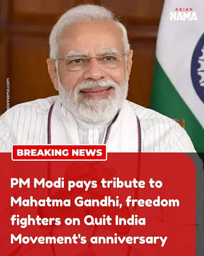 PM Modi pays tribute to Mahatma Gandhi, freedom fighters on Quit India Movement's anniversary