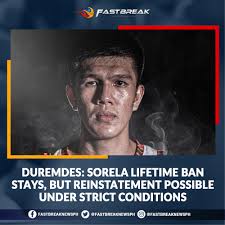 Maharlika Pilipinas Basketball League (MPBL) commissioner Kenneth Duremdes  said the league's lifetime ban