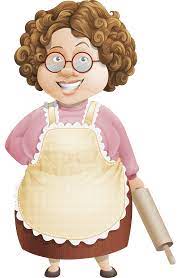 Grandma Vector Cartoon Character 112 Illustrations Set Graphicmama Cartoon Chef Five Course Meal Cooking Logo