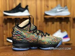 Keeping the 'fruity pebbles' theme going, they come dressed in a clean black and multicolor color combination. Nike Lebron Xv Ep Lbj 15 Ao1754 901 Multicolor Black Four Horsemen Fruity Pebbles New Release Lebron James Shoes Lebron Shoes Nike Lebron