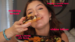 EAT WITH ME ON MY BED.... first mukbang?