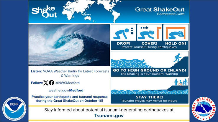 Great ShakeOut earthquake and tsunami safety tips (Oct 15)