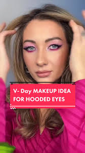 V-Day Makeup Idea for Hooded Downturned Eyes
