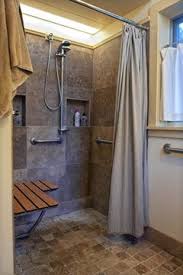 A Backyard Cottage Designed To Allow A Couple To Age In Place 700 Sq Ft Accessible Bathroom Design Cottage Bathroom Design Ideas Bathroom Design