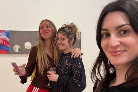 Really special thank you to Evan and the gallerinas for the most psycho  beautiful party bus show a girl could ever ask for 🛞🛞🛞🛞💞 so lucky to  be showing amongst Catherine, Ruby,