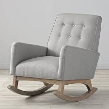 everly retro rocking chair reviews crate and barrel in 2021 tufted rocking chair rocking chair upholstered rocking chairs