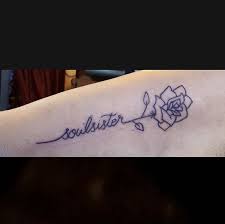 Sister tattoo designs can be similar or different depends upon their choices. Soul Sister Flower Tattoo Soul Sister Tattoos Friendship Tattoos Sisters Tattoo