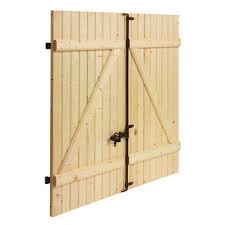 Fermé, il protège des vues et des tirs. Volet Battant Sapin 2 Vantaux H 225 X L 140 Cm Fvi Bricoman