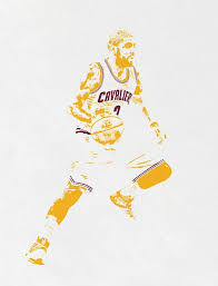 Kyrie Irving Cleveland Cavaliers Pixel Art Art Print By Joe Hamilton Basketball Drawings Pixel Art Basketball Players