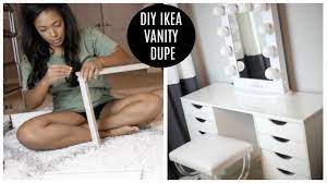 Ikea furniture vanity set up! Diy Ikea Vanity Dupe Youtube