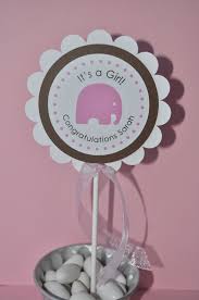 Host a stomping elephant baby shower with these ideas. Girl Baby Shower Cake Topper Elephant Theme Personalized Baby Shower Decorations So Sweet Party Shop
