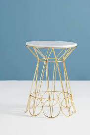 H:47 x w:127 x d:71cmconstruction: Cassia Round Geometric Brass Marble Side Table