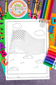 American flag coloring page for toddlers. American Flag Coloring Pages
