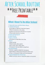 After School Routine Free Printable Smashed Peas Carrots