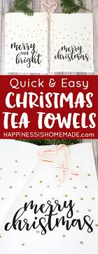 Personalized home, kitchen svg kitchen signs, kitchen name sign, kitchen signs personalized, kitchen svg files, monogram svg, family svg. Easy Christmas Tea Towels With Cricut Explore Air Happiness Is Homemade