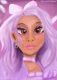 Pink n Purple Portrait (of @nyane ) I was inspired by God to want to draw  this picture of Nyane in this super cute pink n Purple look she did for one