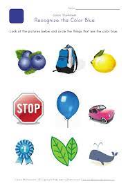 Recognize The Color Blue Colors Worksheet For Kids Color Worksheets Color Worksheets For Preschool Preschool Colors