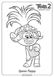 If see the moive of trolls as not nice 3 years ago. Free Printable Trolls 2 Queen Poppy Coloring Page Poppy Coloring Page Monster Coloring Pages Cute Coloring Pages