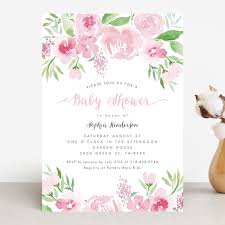 Watercolor Garden Baby Shower Invitations By Qing Ji Minted