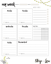 free printable weekly planner skip to my lou