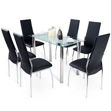 Be the host with the most when you take your seat in an ethan allen host chair. J Black Dining Table And Chairs Set Of 4 High Back Pu Leather With Round Tempered Glass Chairs Furniture Home Kitchen Mymobileindia Com