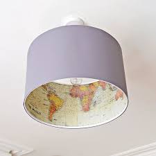 Make Ikea Lamps Look Designer Using A Map Ikea Lamp Lamp Shade Lamp