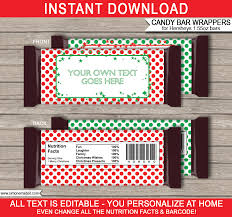 Candy bar wrapper template for business. Christmas Hershey Candy Bar Wrappers Personalized Candy Bars
