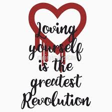 Love Yourself Herz Mama Revolution Liebe Lettering Spruch Motto Selbstbewusstsein Slim Fit T Shirt Lettering Revolution Motto