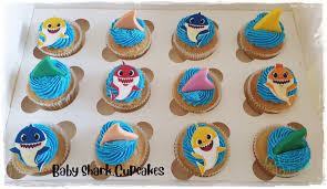 Baby Shark Cupcakes Fun Kids Party Themed Cupcakes Baby Shark