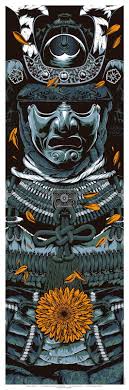 Cool Art A Warrior S Dreams Blue Metallic Variant Prints By Anthony Petrie Samurai Art Samurai Art