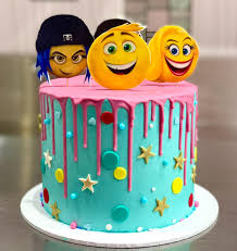 If you're planning a magical frozen themed birthday party and need ideas for a frozen cake you're at the right place. Emoji Movie Themed Cake With Pink Sugar Whipped Cakes Facebook