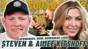 Steven Kitshoff Malcolm Marx New Beer Bomb Squad Lager, Rugby World Cup,  Taste Test Challenge