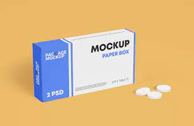 Download Free Medicine Tablet With Packaging Paper Box Mockup Set Free Package Mockups Box Mockup Paper Box Packaging Mockup