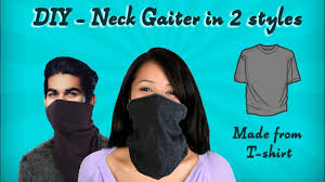 Diy Neck Tube Gaiter In 2 Style From Stretchy T Shirts Youtube In 2020 Easy Face Mask Diy Gaiters Mask