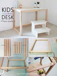 Simple 1 Hour Kids Coloring Desk Home Made By Carmona Diy Kids Table Diy Kids Desk Kid Room Decor