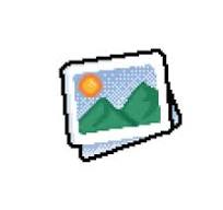 gallery photo sign in pixel art style 27711600 Vector Art at ...