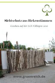 Schirm Aus Birkenstammen Bepflanzung Pflegeleichter Garten Birke Baum
