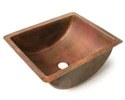 hammered barrel copper bar sink