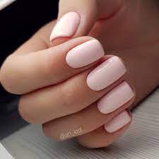 Intricate Designs For The Short Acrylic Nails Polish And Pearls Blush Nails Blush Pink Nails Pink Gel Nails