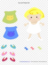 For example the cut outs might include a beach ball and a tree which can be glued onto either the beach or the park. Dressup Cut And Paste Girl Http Cut And Paste Worksheets For Girls Free Transparent Png Clipart Images Download