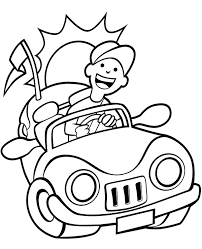 Let your child get into the world of transportation with these 25 cars coloring pages. Boy Driving Car Coloring Sheet Topcoloringpages Net
